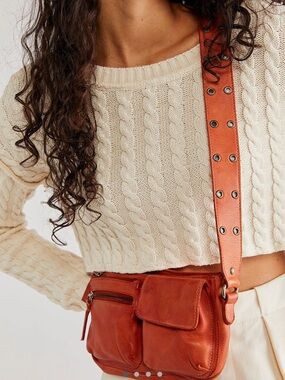 Free People Wade Leather Sling in Tiger Lily